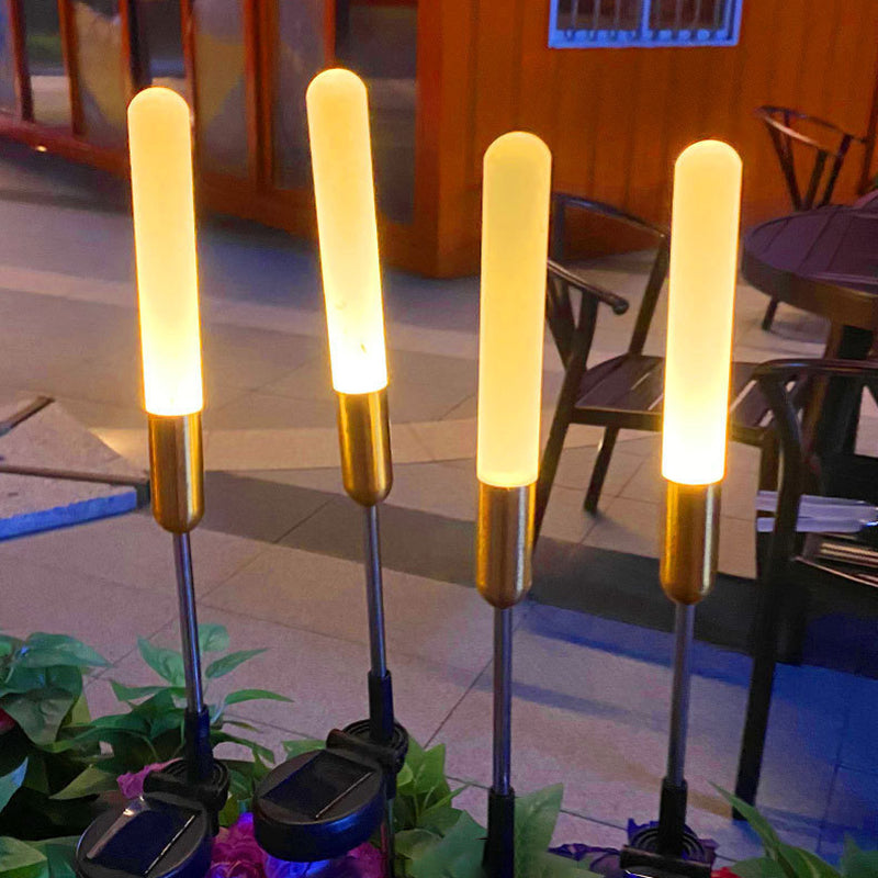 Solar Garden Path Lights with Art Deco Design