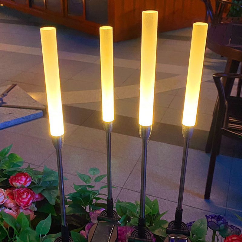 Solar Garden Path Lights with Art Deco Design