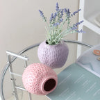 Strawberry Ceramic Vase - Textured Decorative Vessel
