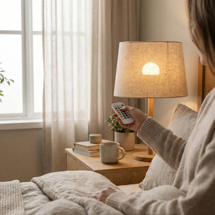 Rechargeable RGB LED Bulb with Remote - No Wiring Required
