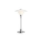 Nordic Glass Table Lamp with Adjustable LED Light White Silver