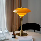 Modern Glass Table Lamp with Adjustable LED Light