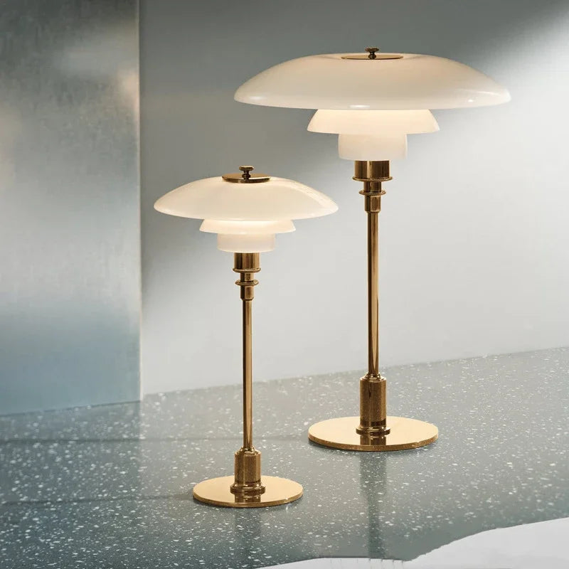 Nordic Glass Table Lamp with Adjustable LED Light