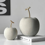 Modern Fruit Sculptures with Brass Stems Apple M