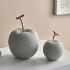 Modern Fruit Sculptures with Brass Stems