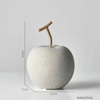 Modern Fruit Sculptures with Brass Stems