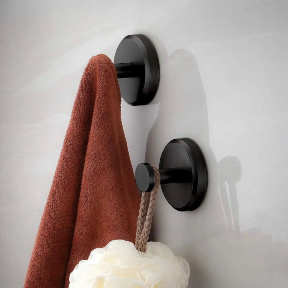 Suction Wall Hooks Set of 4 Matte Black