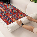 Quilted Sofa Cover with Ethno Pattern – Non-Slip