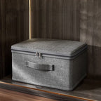 Fabric Storage Box with Handle and Zipper