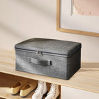 Fabric Storage Box with Handle and Zipper