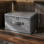 Fabric Storage Box with Handle and Zipper 16"x12"x8"