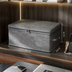 Fabric Storage Box with Handle and Zipper 15"x10"x6"