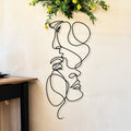 Abstract Face Metal Wall Art – 3D Minimalist Design Stil 1