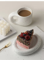 Ceramic Mug & Saucer Set with Minimalist Design