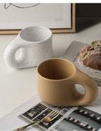 Ceramic Mug & Saucer Set with Minimalist Design