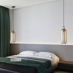 Glass Pendant Light with Brass Hardware