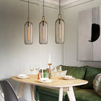 Glass Pendant Light with Brass Hardware