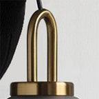Glass Pendant Light with Brass Hardware