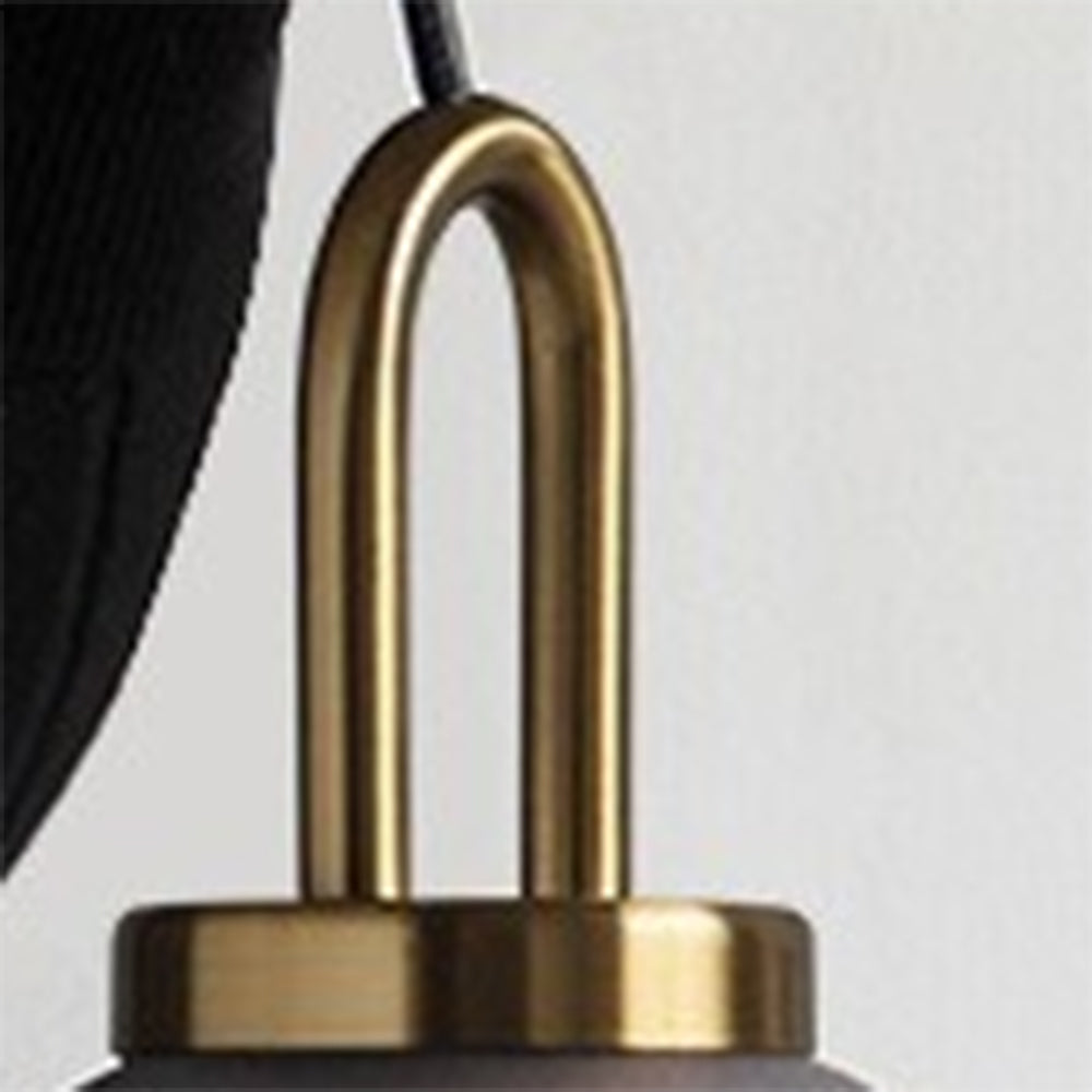 Glass Pendant Light with Brass Hardware