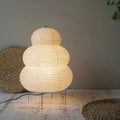 Paper Lantern Floor Lamp with Tiered Spheres