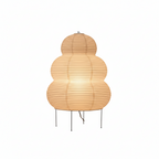 Paper Lantern Floor Lamp with Tiered Spheres