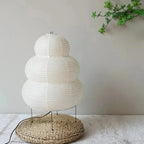 Paper Lantern Floor Lamp with Tiered Spheres