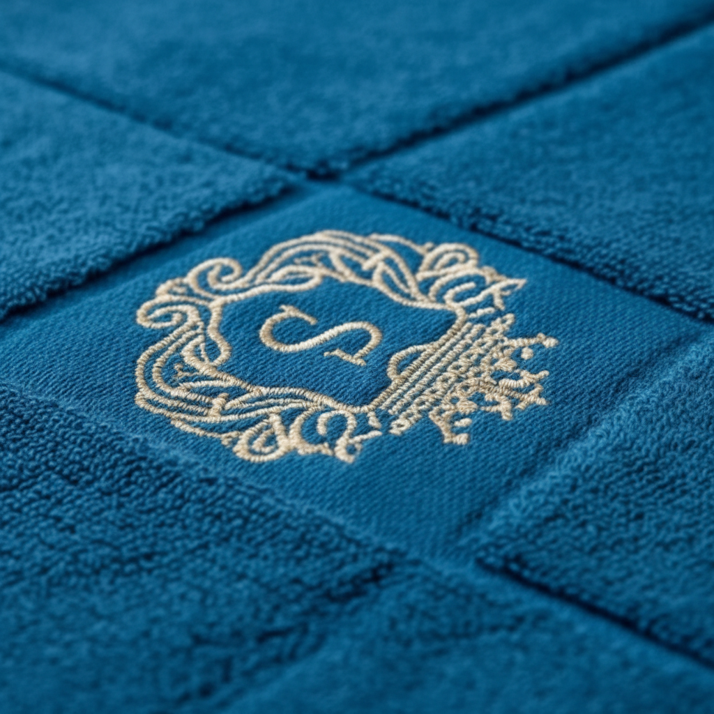 Luxury Bath Towel Set with Embroidered Border