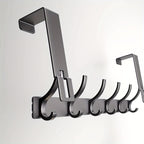 Over-Door Hook Rack - No-Drill Aluminum Organizer