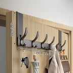 Over-Door Hook Rack - No-Drill Aluminum Organizer