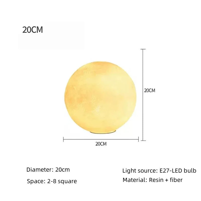 Moon Globe Floor Lamp with Adjustable Brightness