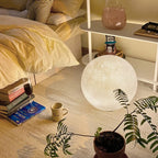 Moon Globe Floor Lamp with Adjustable Brightness