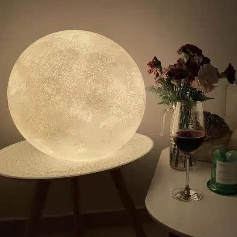 Moon Globe Floor Lamp with Adjustable Brightness