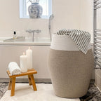 Woven Laundry Basket with Open Top Design
