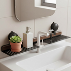 Sink Shelf Made of Walnut Wood – Organization Without Drilling Black