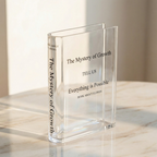 Clear Acrylic Book Vase for Fresh Flowers