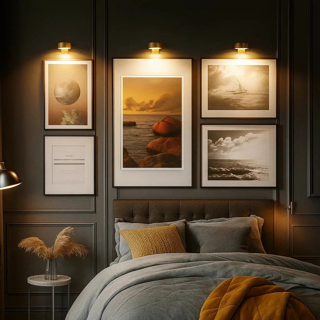 Transform every picture into a work of art – Gallery lighting without drilling & without cables