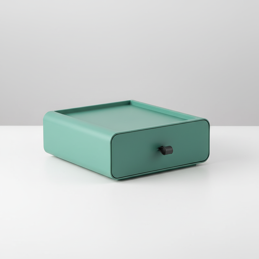 Stackable Drawer Organizer with Handle Green