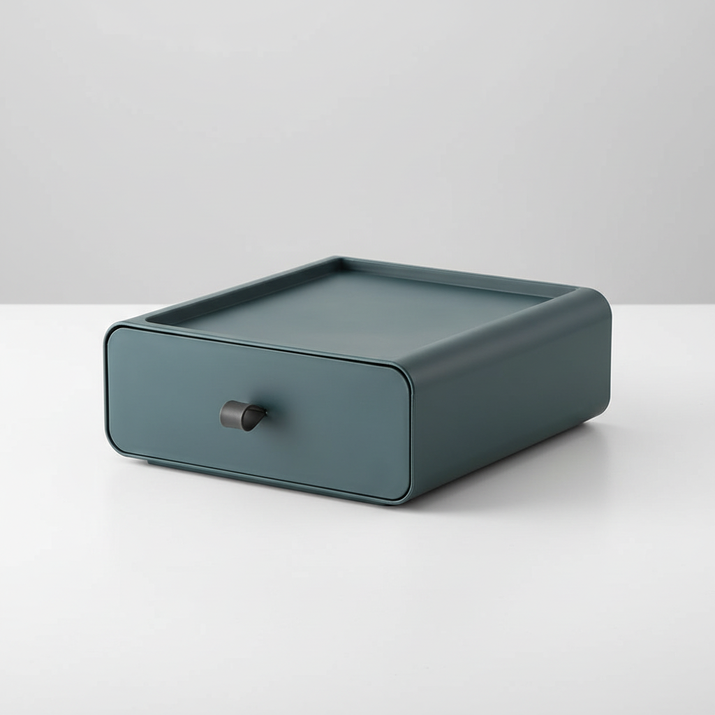 Stackable Drawer Organizer with Handle Gray