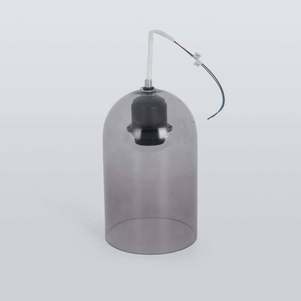 Modern Glass Pendant Light with Copper Finish