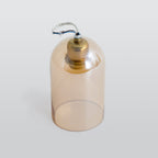 Modern Glass Pendant Light with Copper Finish