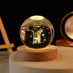 3D Crystal Ball Night Light with LED Base Cash Register
