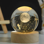 3D Crystal Ball Night Light with LED Base Ladder to Heaven