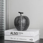 Modern Apple Sculpture with Dot Pattern