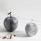 Modern Apple Sculpture with Dot Pattern