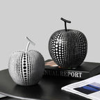 Modern Apple Sculpture with Dot Pattern