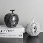 Modern Apple Sculpture with Dot Pattern