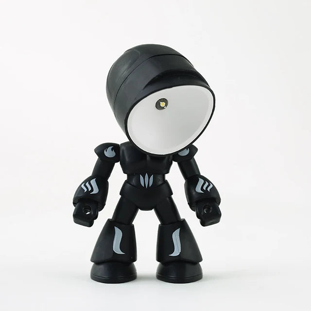 Robot Table Lamp with LED Color Changing Light Robot Black