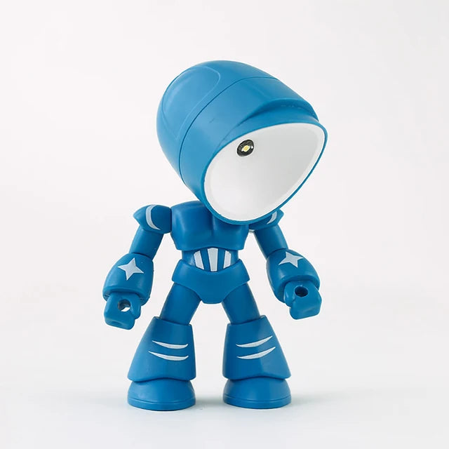 Robot Table Lamp with LED Color Changing Light Robot Blue
