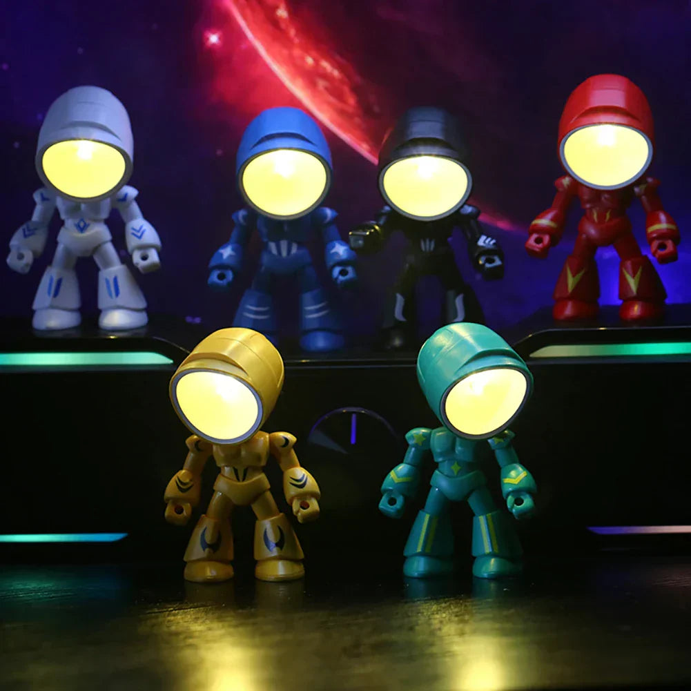 Robot Table Lamp with LED Color Changing Light