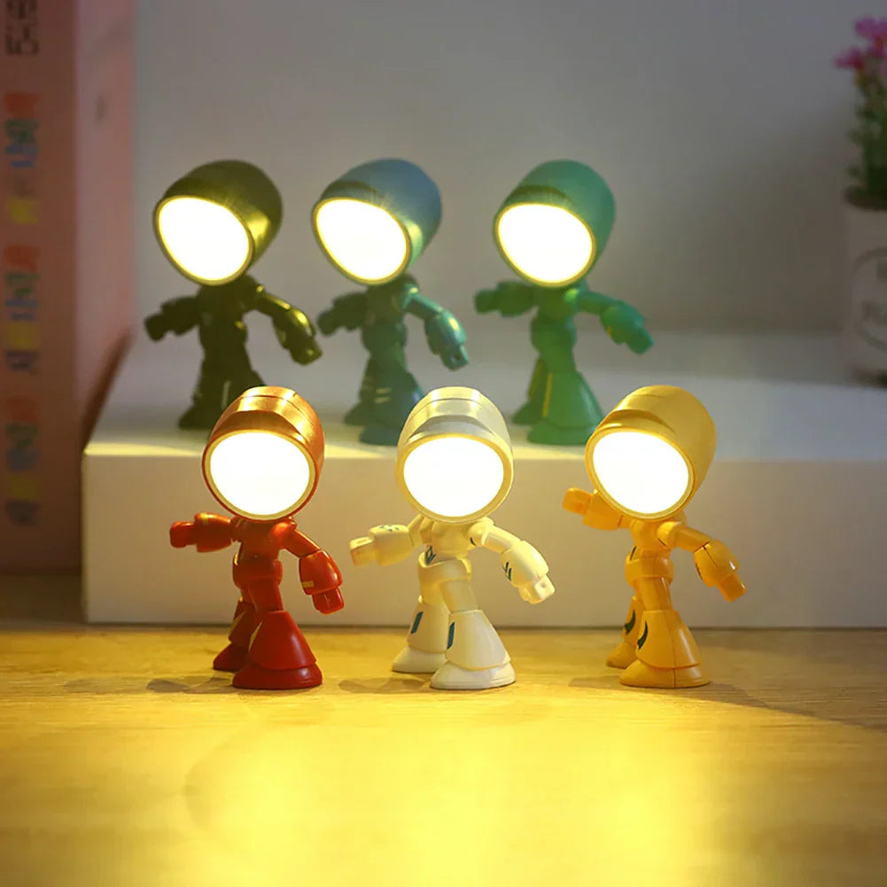 Robot Table Lamp with LED Color Changing Light